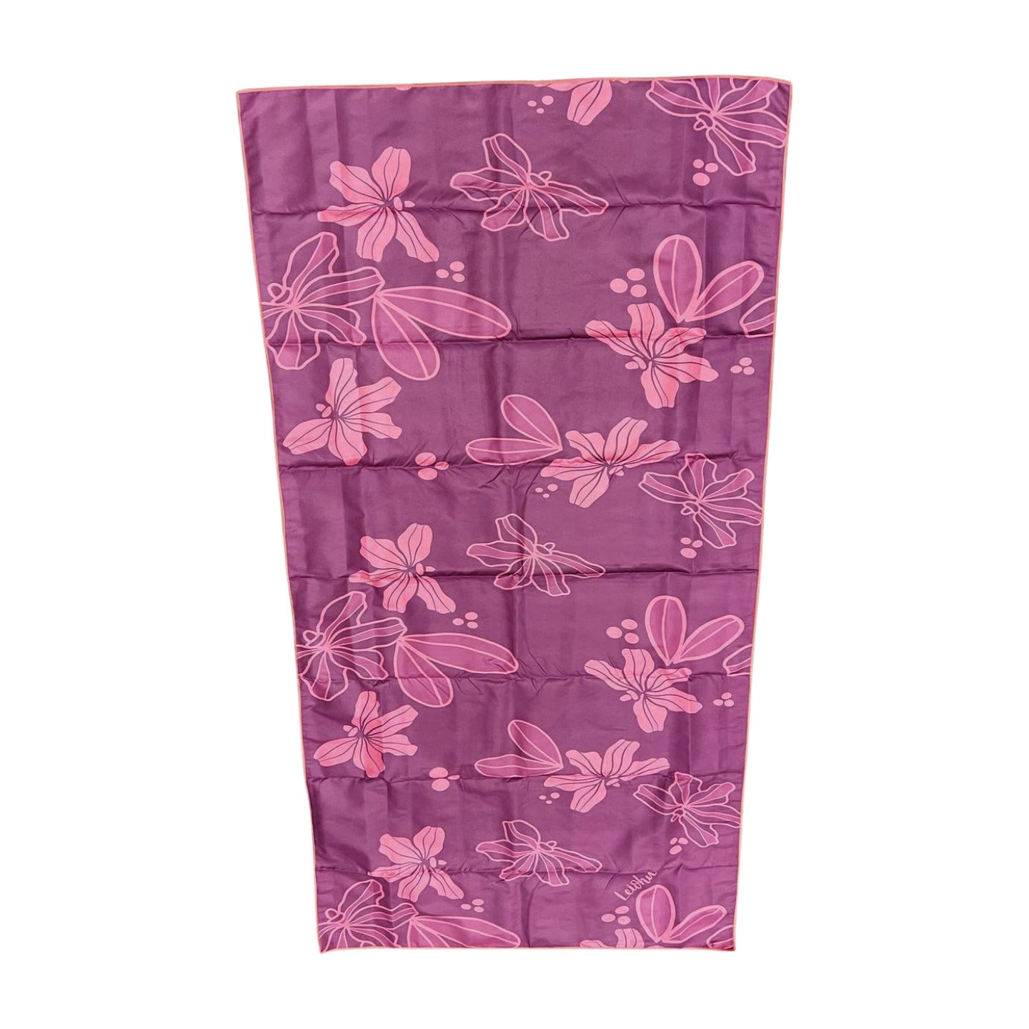Pop-Up Mākeke - Lei'ohu Designs - Microfiber Beach Towel - Naupaka - Front View
