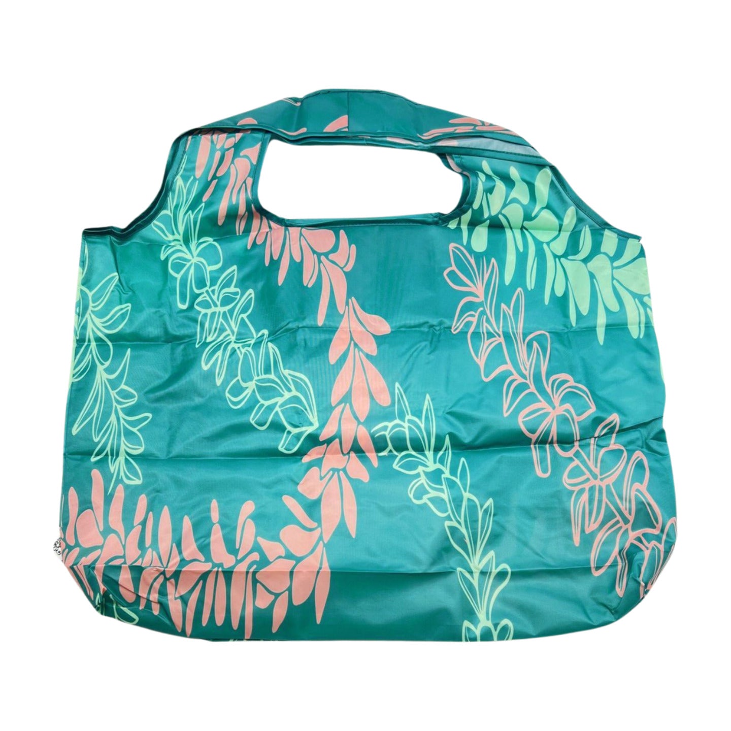 Pop-Up Mākeke - Lei'ohu Designs - Reusable Grocery Bag - Groovy Pua Melia - Front View