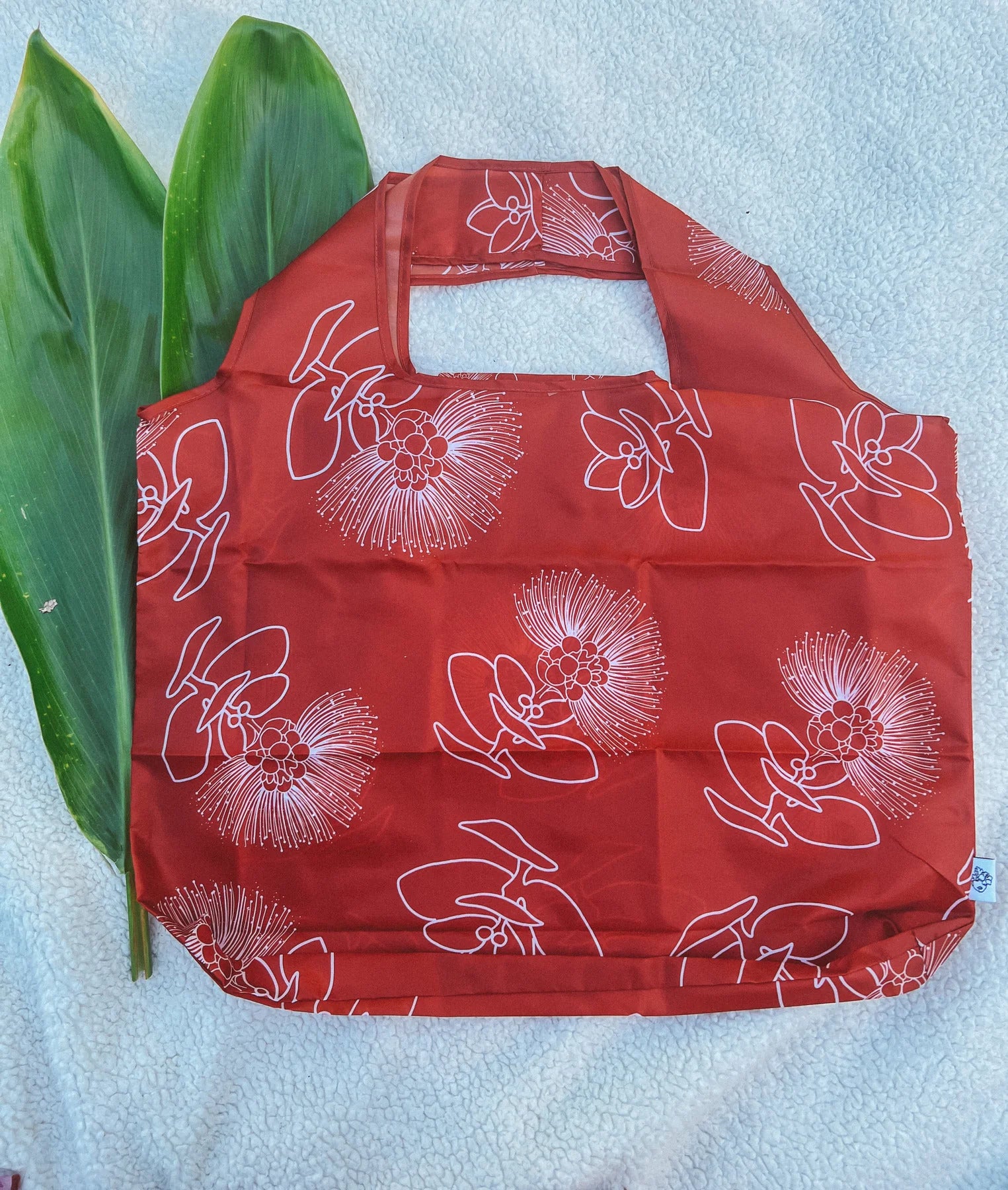 Pop-Up Mākeke - Lei'ohu Designs - Reusable Grocery Bag - 'Ohi'a Lehua