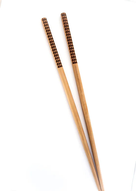Bamboo Chopsticks with Engraving - Tribal Mauna