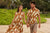 Pop-Up Mākeke - Lexbreezy Hawai'i - Awapuhi Men’s Aloha Shirt - Gold & Red - In Use