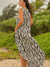 Pop-Up Mākeke - Lexbreezy Hawai'i - Kailua Hi-Lo Dress – Awapuhi in Black & White - Back View