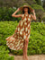 Pop-Up Mākeke - Lexbreezy Hawi'i - Kailua Hi-Lo Dress – Awapuhi in Gold & Red - Front View