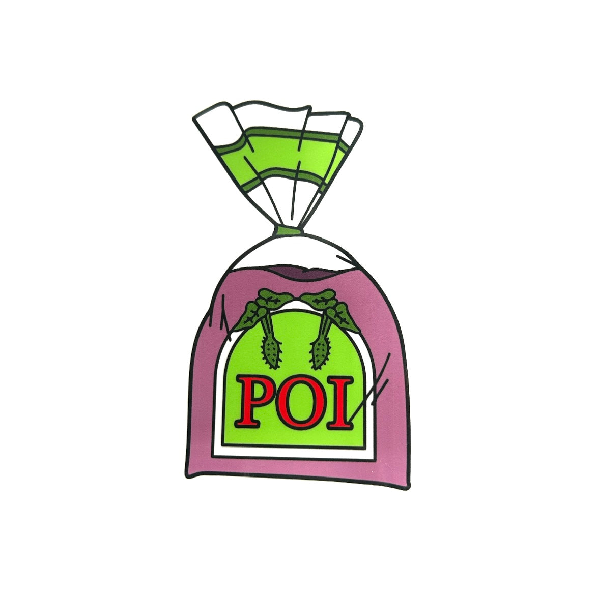 Pop-Up Mākeke - Mahea Leah - Bags of Poi Sticker - Front View