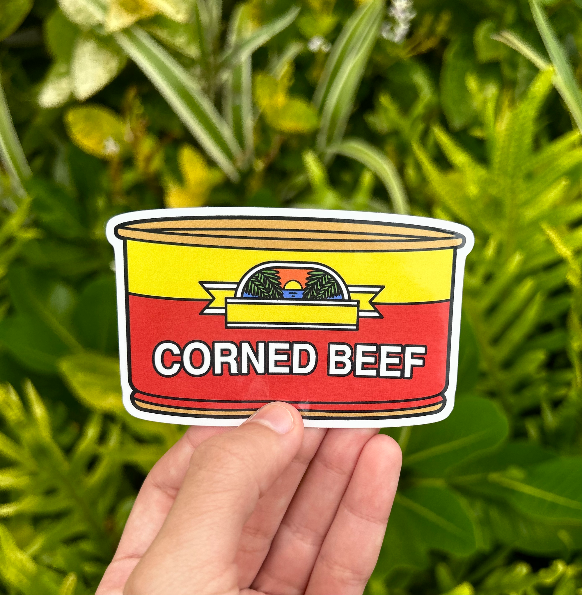 Pop-Up Mākeke - Mahea Leah - Corned Beef Can Sticker