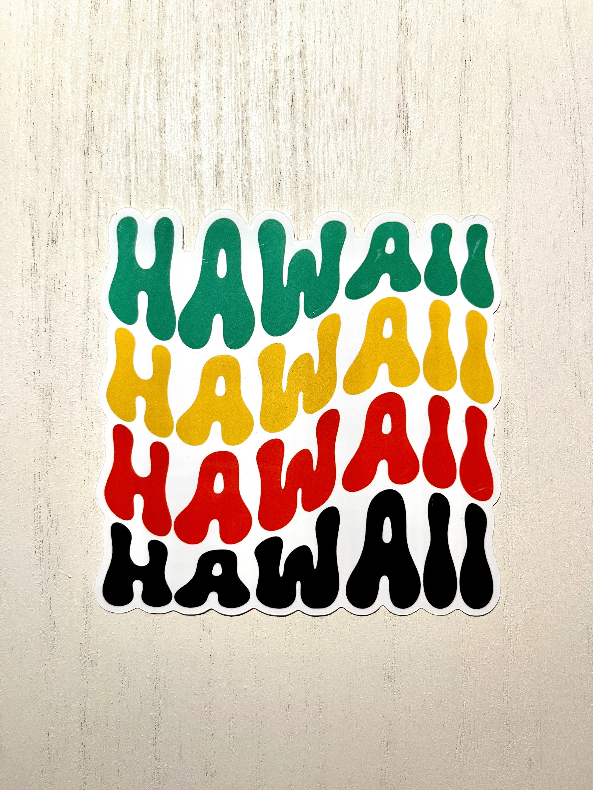 Pop-Up Mākeke - Mahea Leah - Stacked Hawaii Sticker - Front View