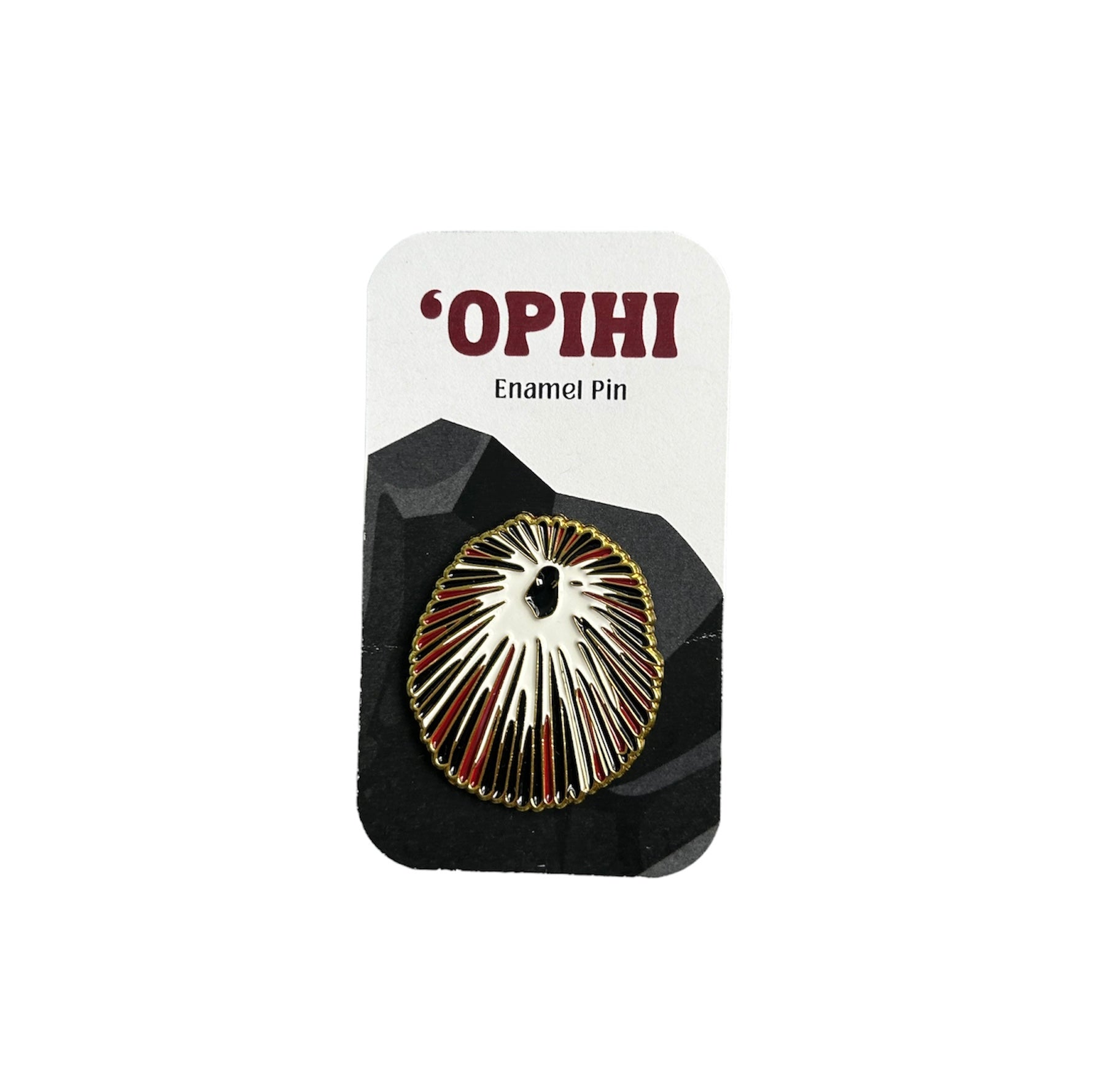 Pop-Up Mākeke - Mahea Leah - 'Opihi Enamel Pin - Front View