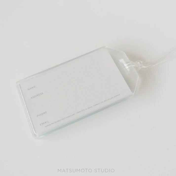 Pop-Up Mākeke - Matsumoto Studio - Aloha Sunrise Shells Plastic Luggage Tag - Back View