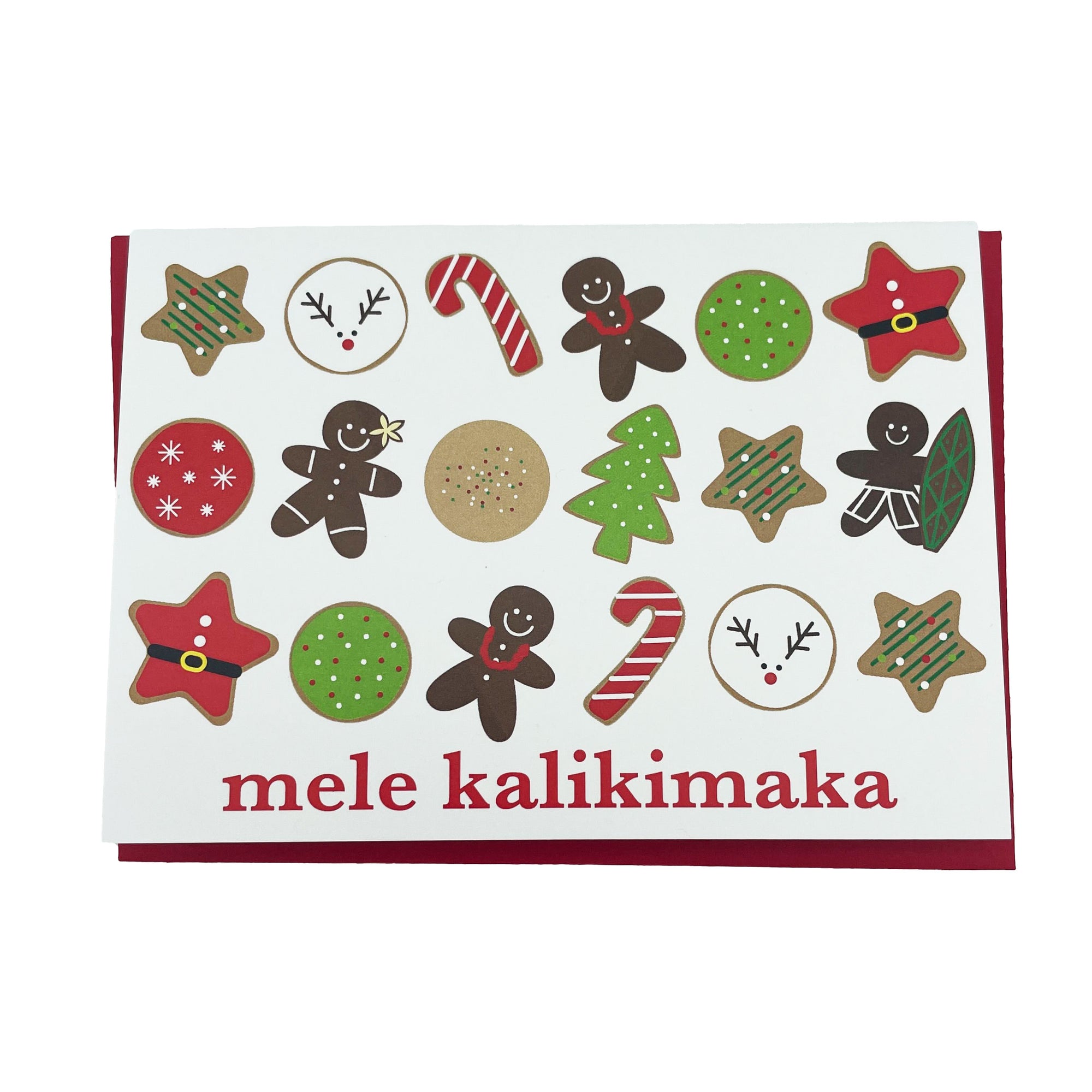 Pop-Up Mākeke - Matsumoto Studio - Mele Kalikimaka Cookies Holiday Card