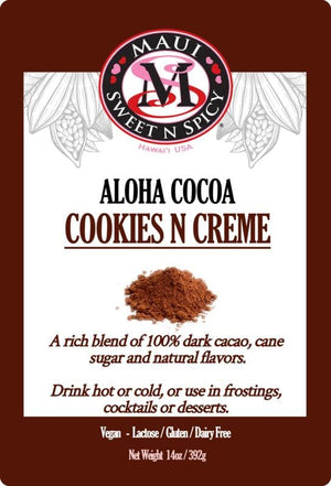Pop-Up Mākeke - Maui Sweet n Spicy - Cookies n Creme Cocoa - Front View