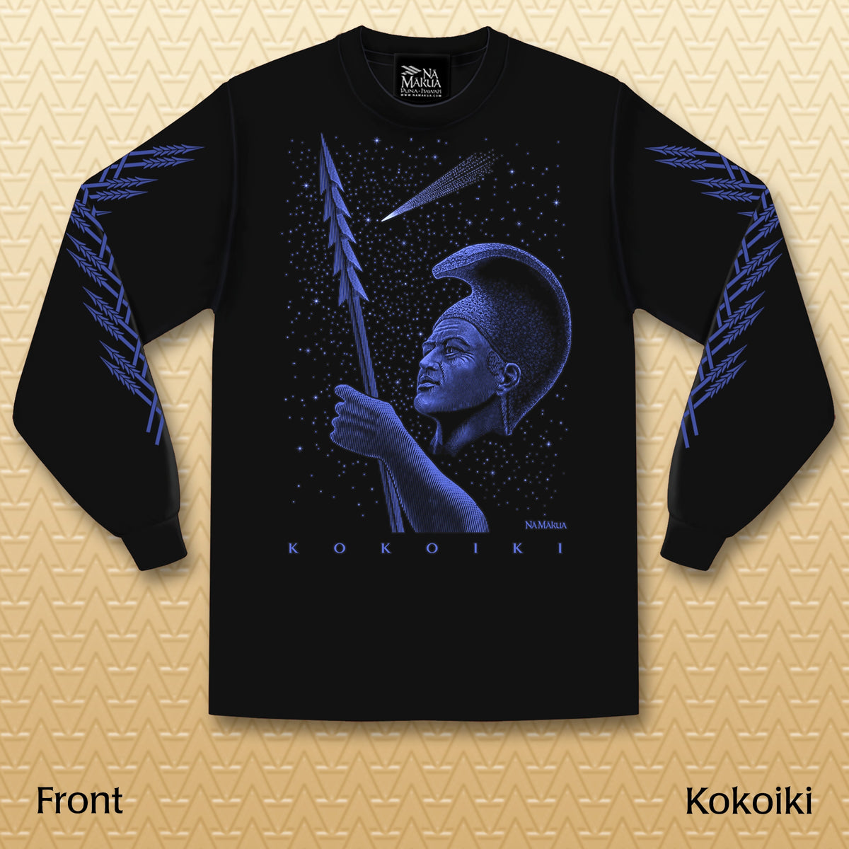 Pop-Up Mākeke - Na Makua - Kamehameha Kokoiki Men&#39;s Long Sleeve Shirt