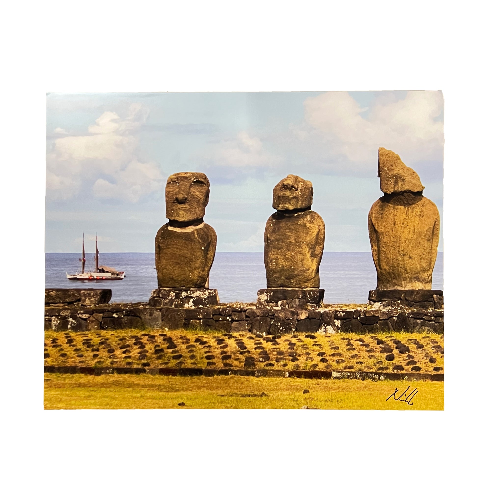 Pop-Up Mākeke - Paliku Films - Hawaiian Print - Hōkūleʻa Easter Island - 16"x20"