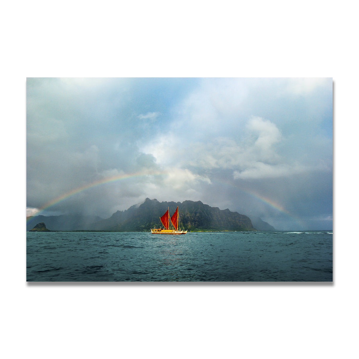 Hawaiian Print - Hōkūleʻa Rainbow - 8&quot; x 12&quot;