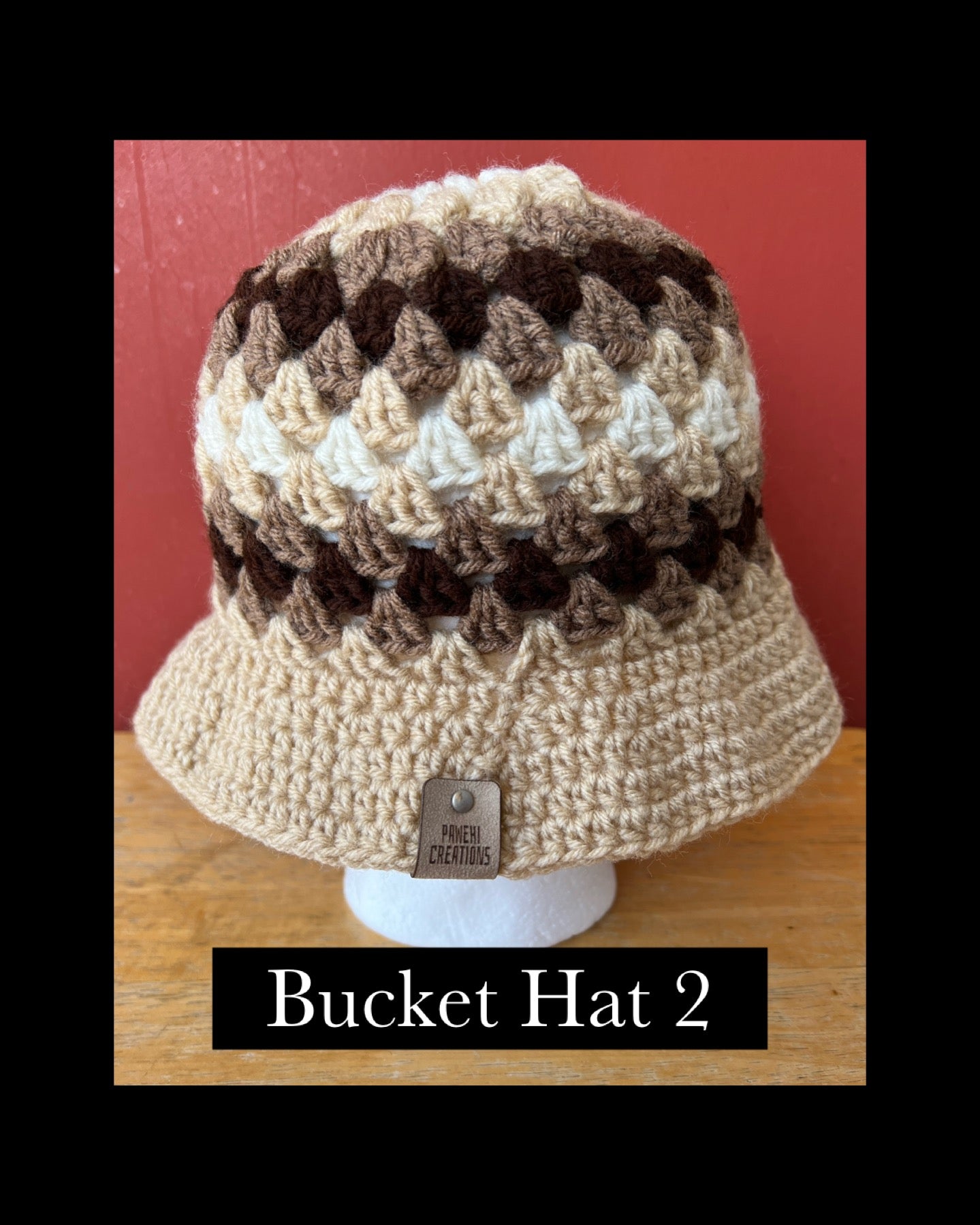 Pop-Up Mākeke - Pawehi Creations - Crochet Bucket  Hat - Style #2