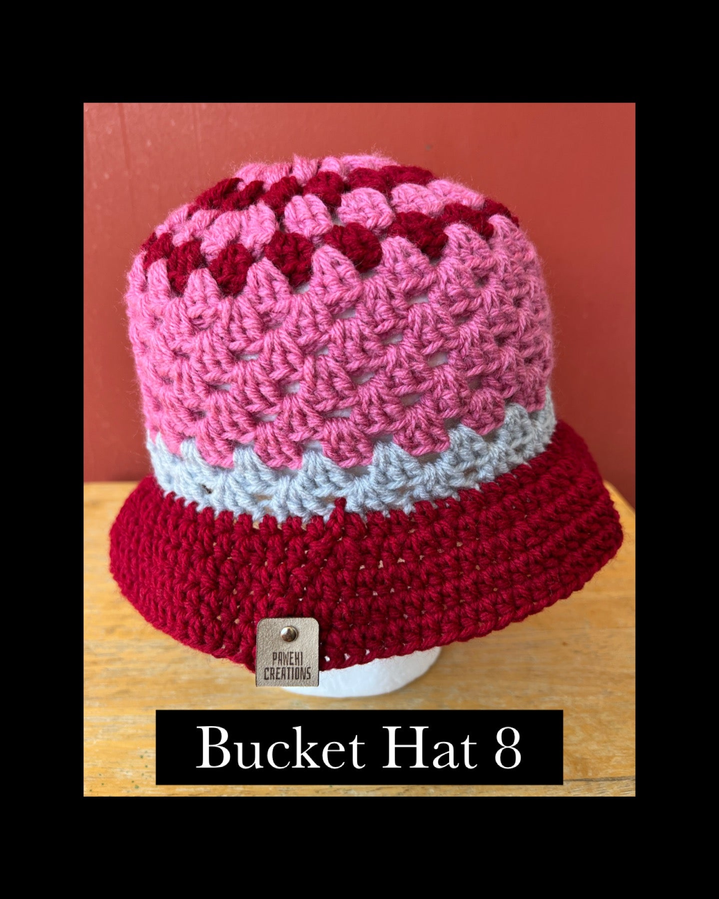 Pop-Up Mākeke - Pawehi Creations - Crochet Bucket  Hat - Style #8