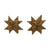 Pop-Up Mākeke - Pawehi Creations - Raufara Star Stud Earrings - Style #1 - Front View