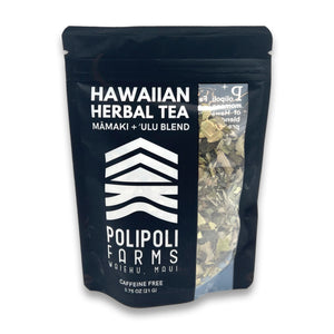Pop-Up Mākeke - Polipoli Farms - Hawaiian Loose Leaf Herbal Tea - Māmaki & ʻUlu - Front View