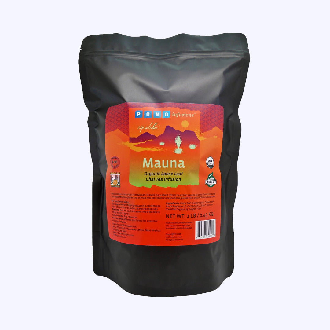 Pop-Up Mākeke - PonoInfusions - Mauna Organic Chai Loose Leaf Tea Infusion - 1 Pound