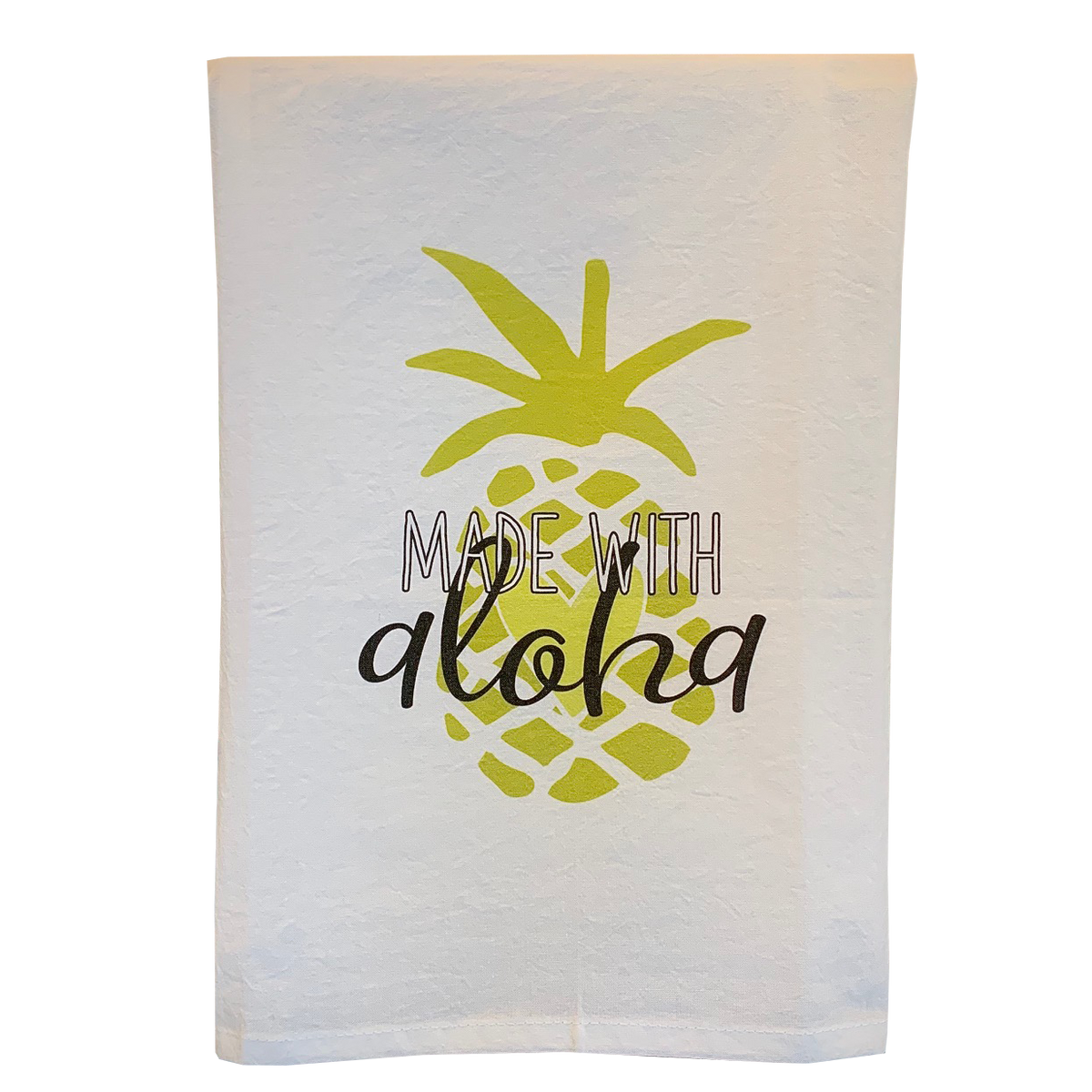 Pop-Up Mākeke - Sal Terrae - Flour Sack Kitchen Towel - Made with Aloha - Pineapple