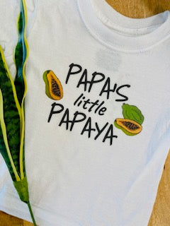 Pop-Up Mākeke - Sal Terrae - Papa&#39;s Little Papaya Baby Onesie