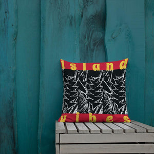 Pop-Up Mākeke - Shosum Aloha - Island Vibes Heliconia Sketch Throw Pillows & Inserts - 18"x18" - Front View