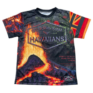 Pop-Up Mākeke - Strongarm Hawaiians - Pele Keiki Sublimation Shirt - Front View