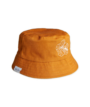 Pop-Up Mākeke - Tag Aloha - Keiki Reversible Bucket Hat - Catch a Tan - Side One