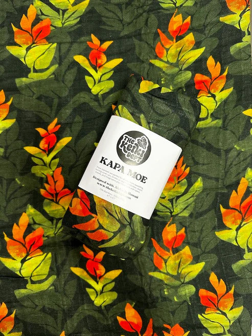 Pop-Up Mākeke - The Keiki Department - Bamboo Baby Swaddle Blanket - Green Liko Lehua
