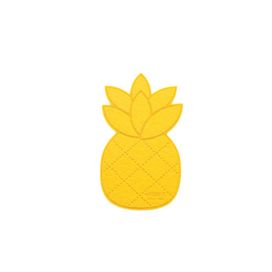 Pop-Up Mākeke - Workshop 28 HI - Pineapple Felt Coaster - Lemon