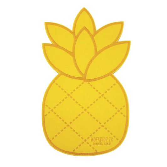 Pop-Up Mākeke - Workshop 28 HI - Pineapple Felt Trivet in Lemon