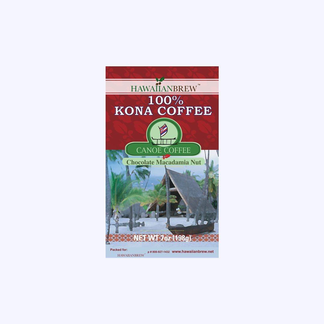 100% Kona Coffee Chocolate Macadamia Nut - Ground
