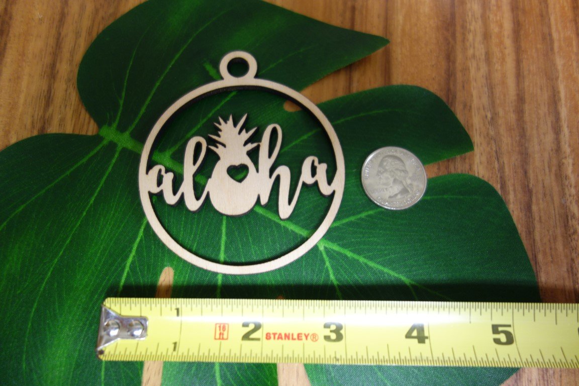 Laser Cut Aloha Kalo Leaf Keepsake