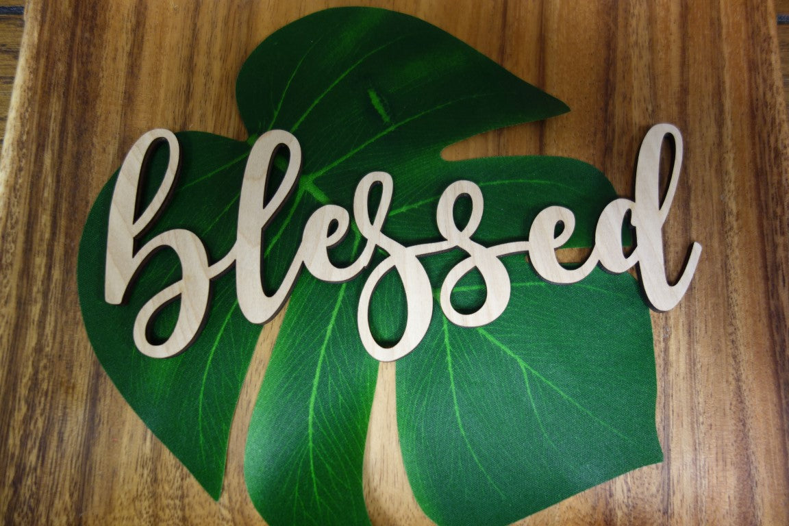 Laser Cut Blessed Cutout