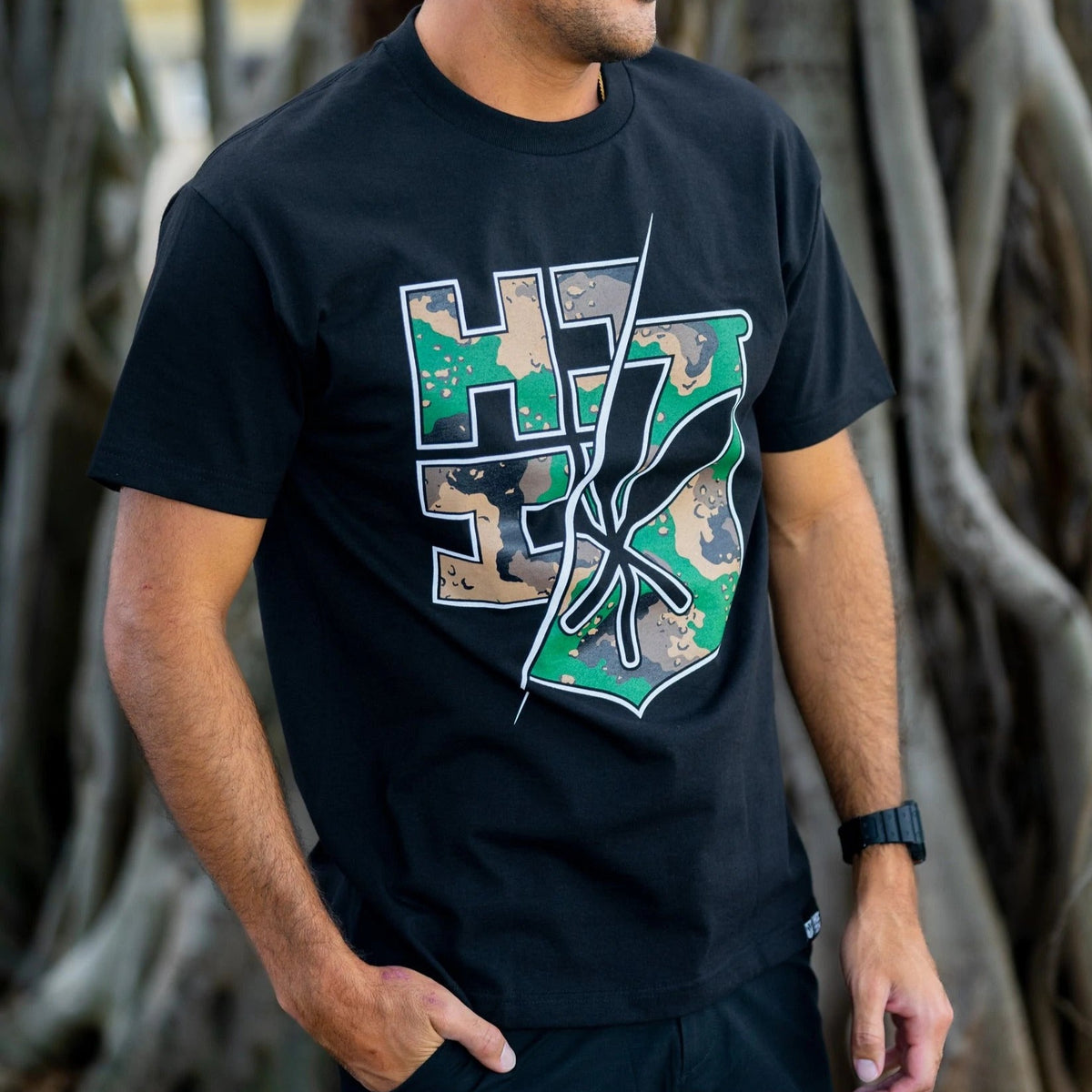 Men&#39;s Split Desert Green T-Shirt