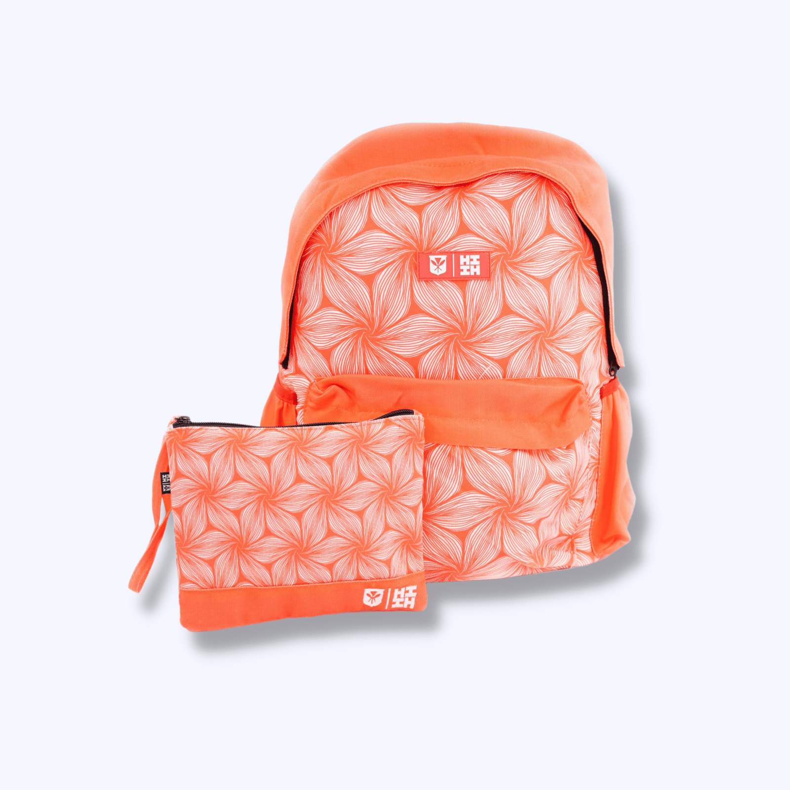 Pink Floral Backpack & Wristlet Set