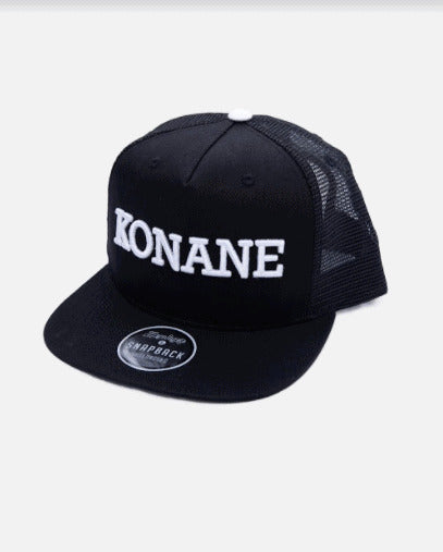 Pop-Up Mākeke - Aloha Aina Poi Co. - Konane Snapback Hat - Black & White