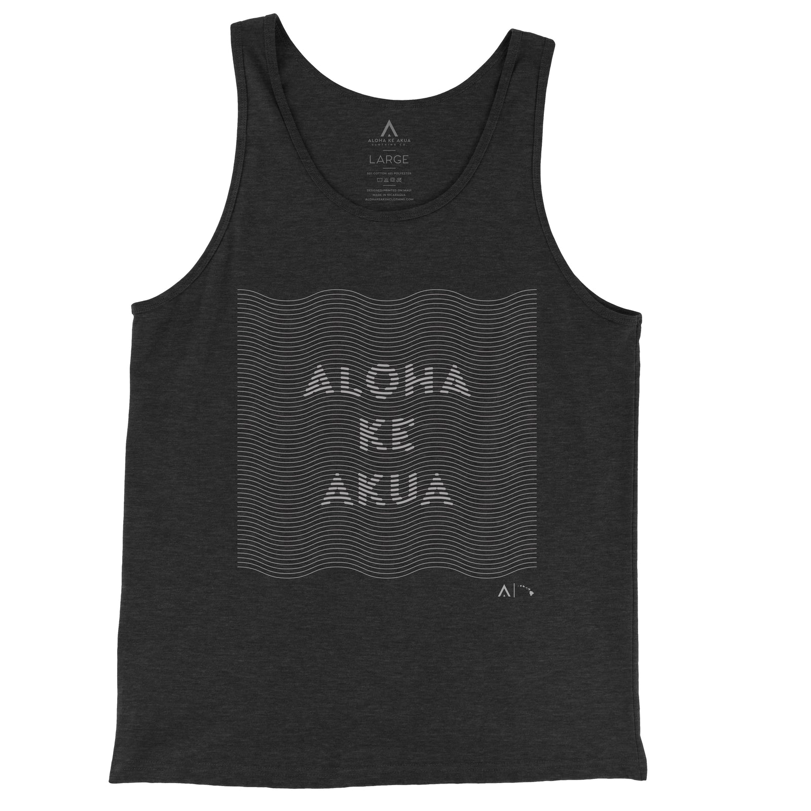Pop-Up Mākeke - Aloha Ke Akua Clothing - Kainalu Men's Tank Top - Black Heather