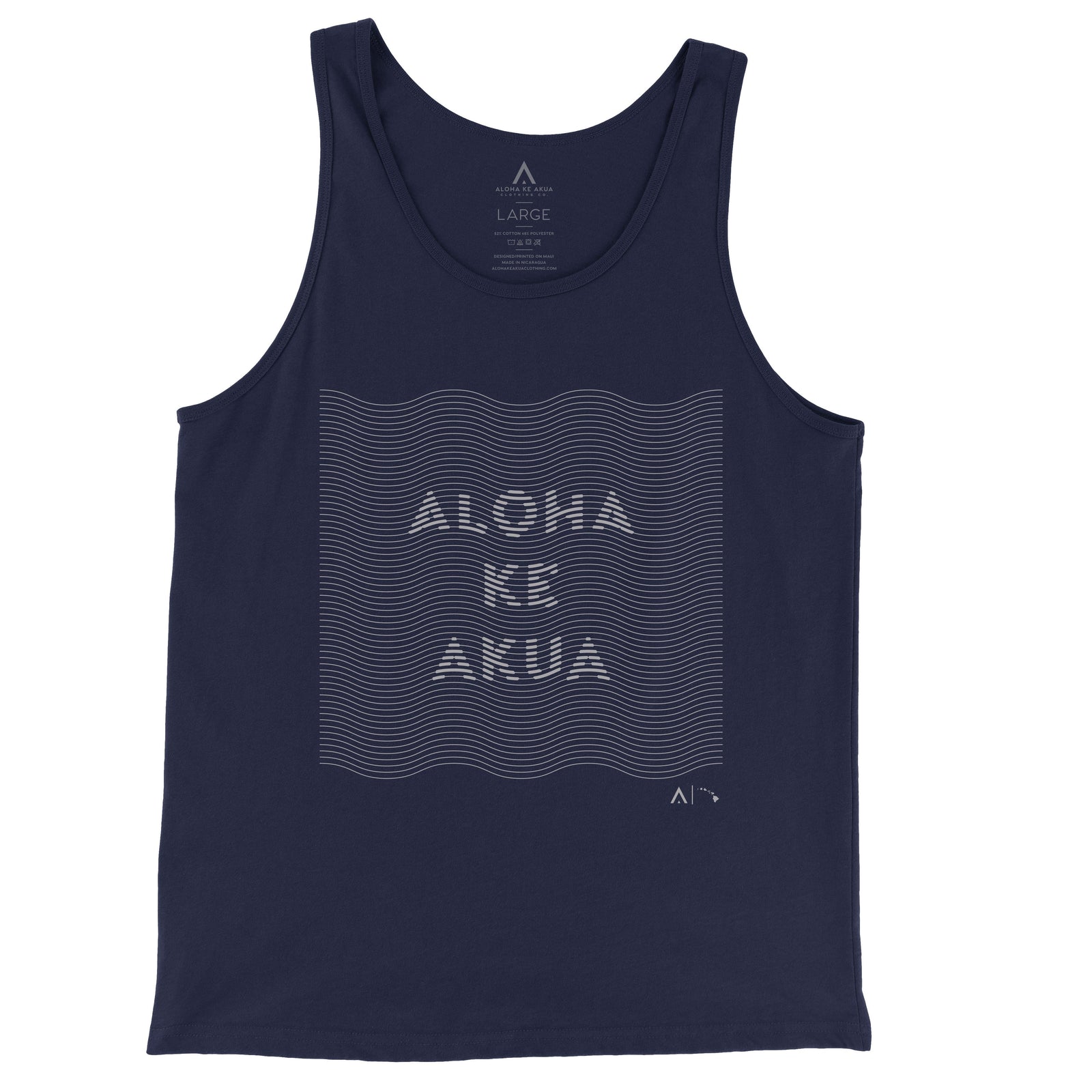 Pop-Up Mākeke - Aloha Ke Akua Clothing - Kainalu Men's Tank Top - Navy
