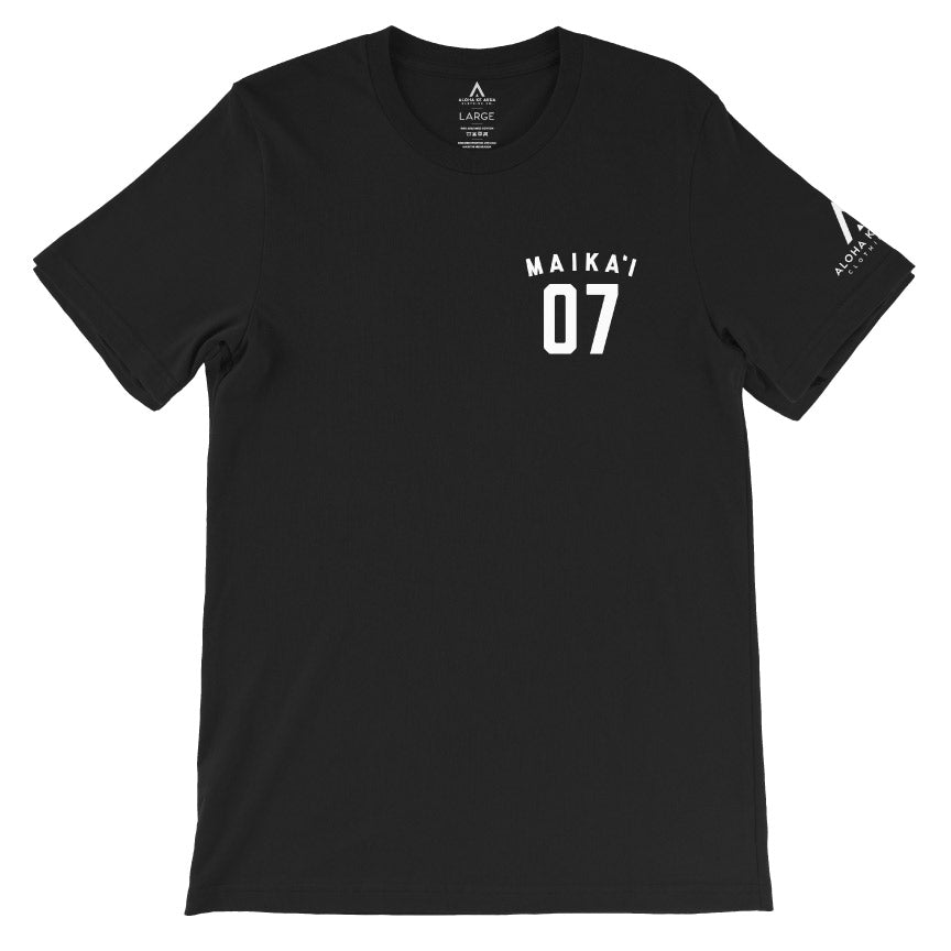 Pop-Up Mākeke - Aloha Ke Akua Clothing - Maikaʻi 07 Men&#39;s Short Sleeve T-Shirt - Black - Front View
