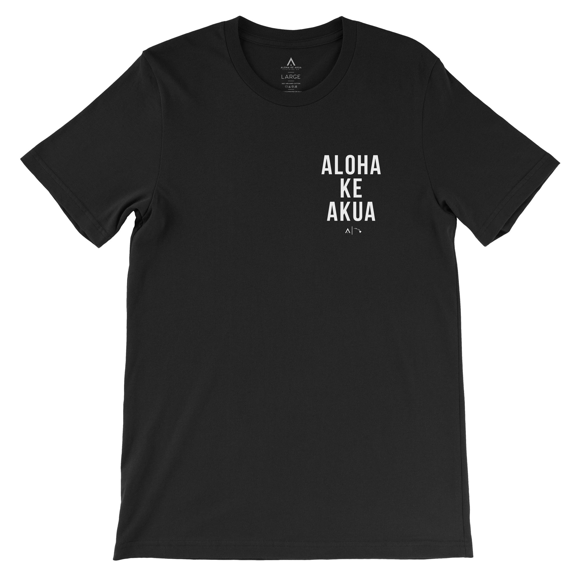 Pop-Up Mākeke - Aloha Ke Akua Clothing - Men's Short Sleeve T-Shirt - Black - Front View