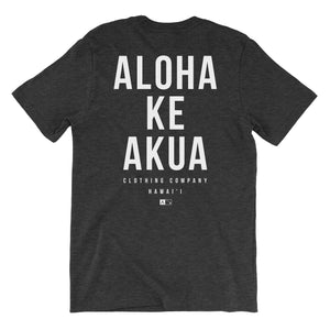 Pop-Up Mākeke - Aloha Ke Akua Clothing - Men's Short Sleeve T-Shirt - Dark Heather - Back View