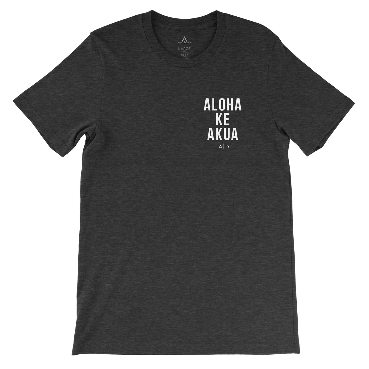 Pop-Up Mākeke - Aloha Ke Akua Clothing - Men&#39;s Short Sleeve T-Shirt - Dark Heather - Front View