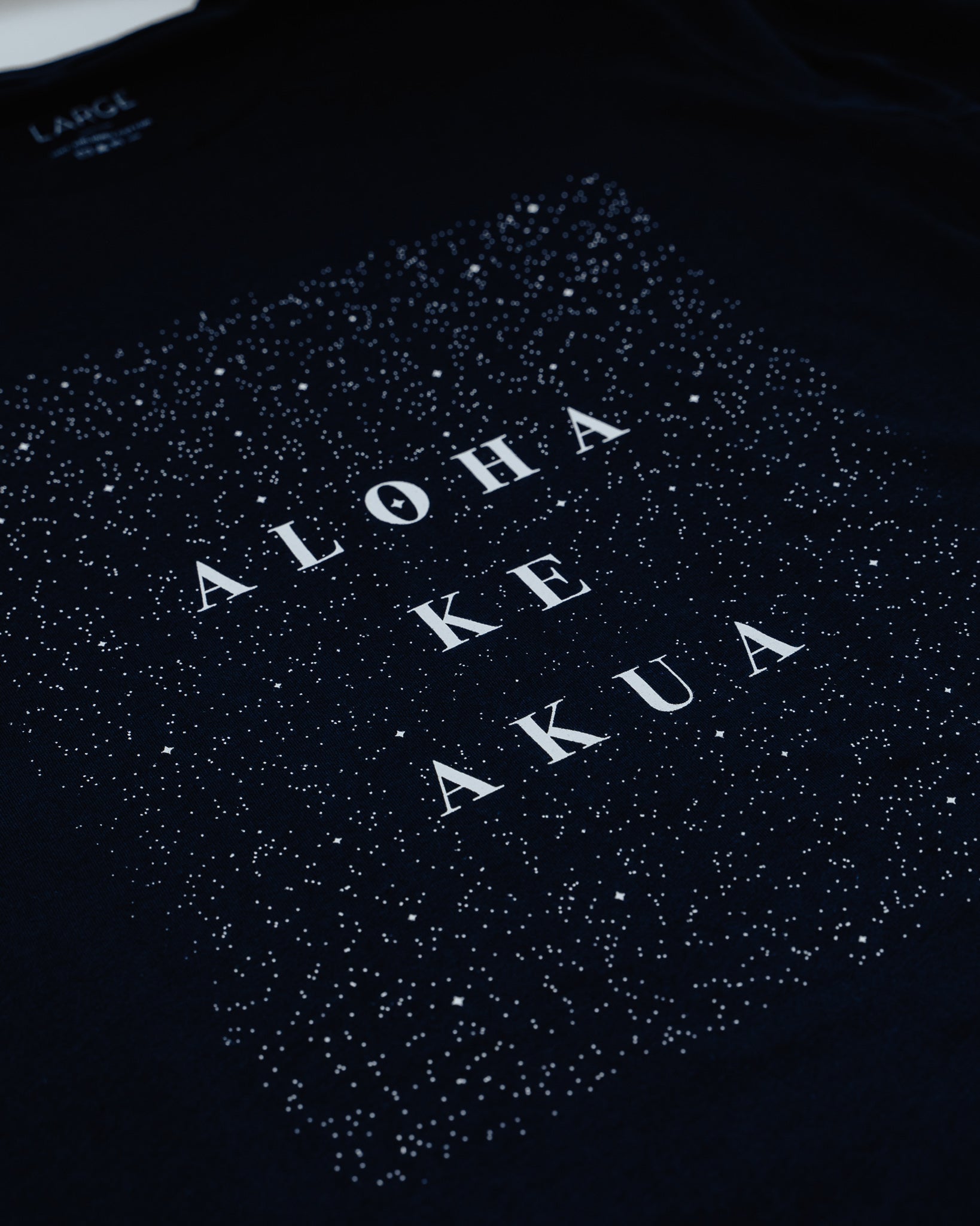 Pop-Up Mākeke - Aloha Ke Akua Clothing - Nāhōkū Women's Short Sleeve T-Shirt - Midnight Navy - Close Up