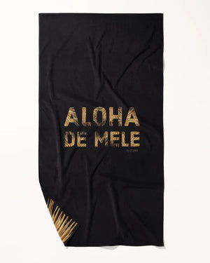 Pop-Up Mākeke - Aloha de Mele - Sand Free Microfiber Towel - Palm Padre - Back View