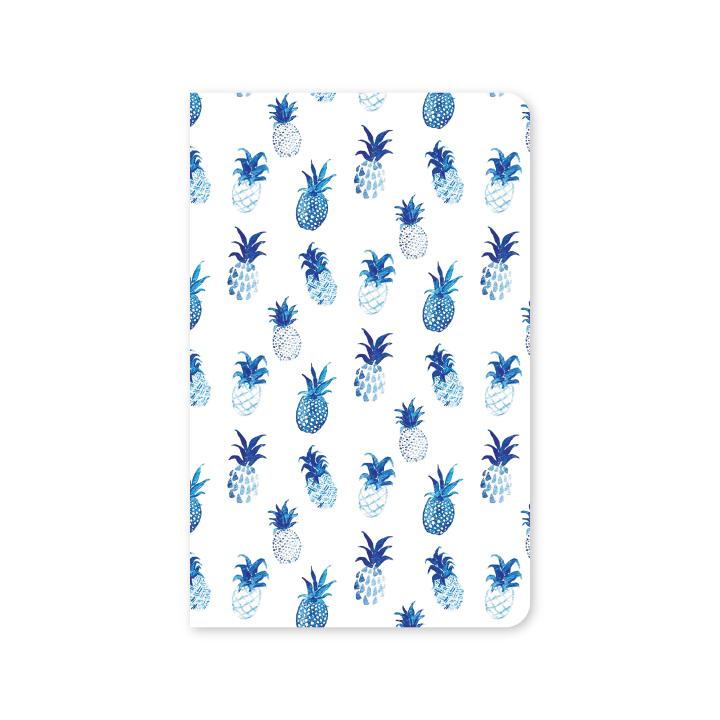 Pop-Up Mākeke - Bradley &amp; Lily - Blue Pineapple Mini Notebook