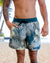 Pop-Up Mākeke - Coconut Men's Elastic Waist Boardshorts - Front View - Close-Up