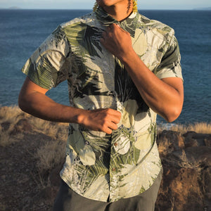 Pop-Up Mākeke - David Shepard Hawaii - Coconut Flower, Fruit, & Fronds Aloha Shirt