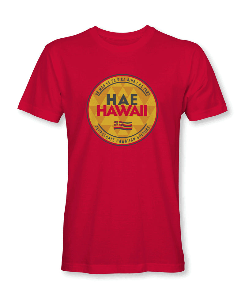 Pop-Up Mākeke - Hae Hawaii-WP - Hae Hawaii Perpetuate Red Crew Neck T-Shirt