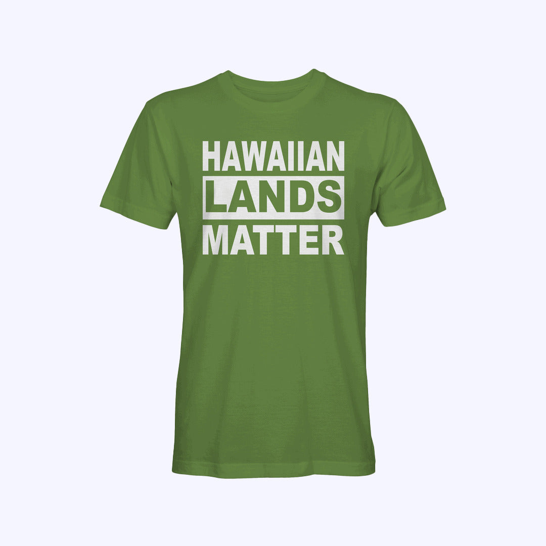 Pop-Up Mākeke - Hae Hawaii-WP - Hawaiian Lands Matter Crew Neck T-Shirt - Front View