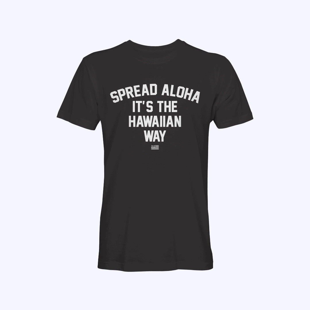 Pop-Up Mākeke - Hae Hawaii-WP - Spread Aloha Men&#39;s Short Sleeve T-Shirt - Front View